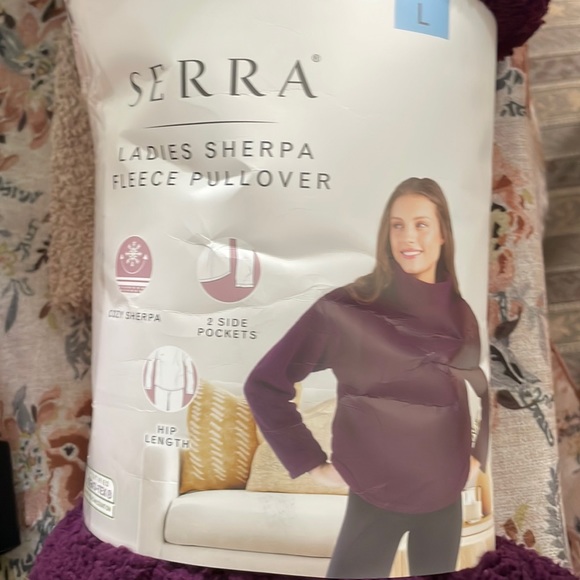 Serra Ladies Sherpa Fleece Pullover Cozy 2 side pockets Size L (12-14) Aldi - Picture 4 of 6
